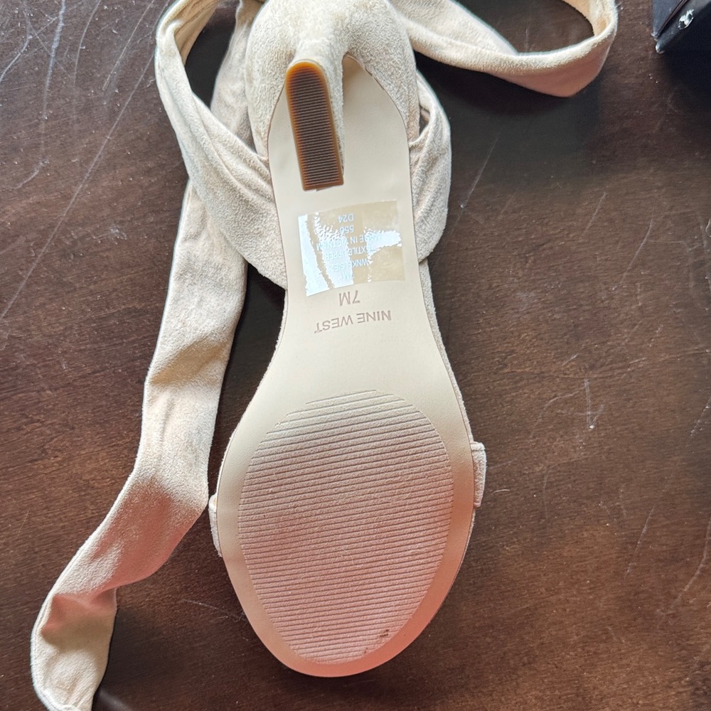 Nine West Beige Heeled Sandals - Picture 3 of 4
